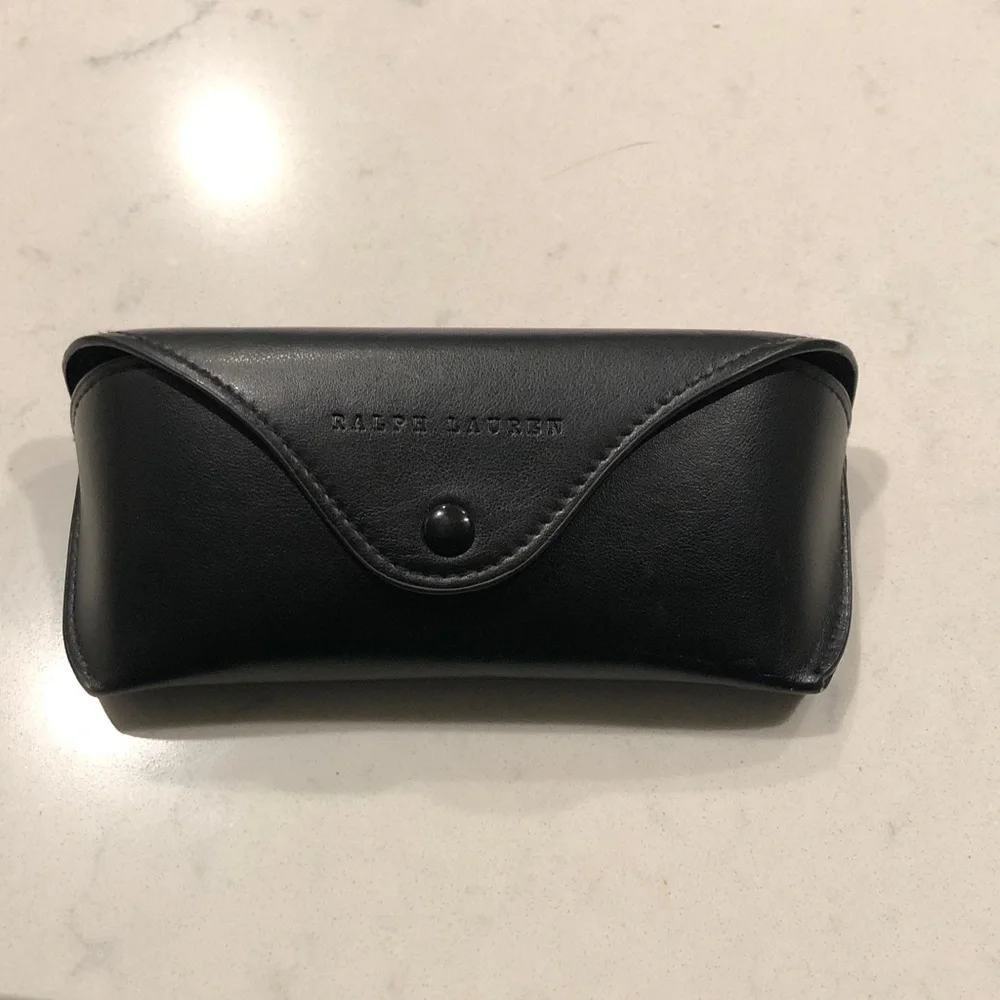 Black Leather Ralph Lauren Sunglasses Case